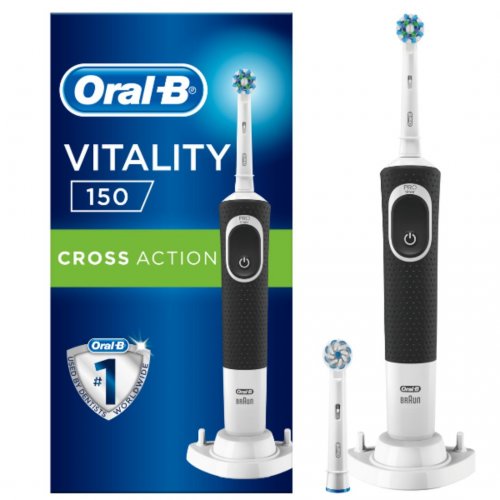 Oral-B Vitality 150 Cross Action Black Ηλεκτρική Οδοντόβουρτσα, 1 τεμάχιο